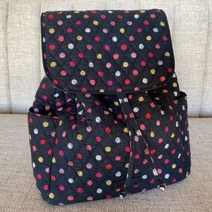 Vera Bradley Black Havana Dots Backpack